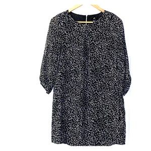 Black and white mini dress